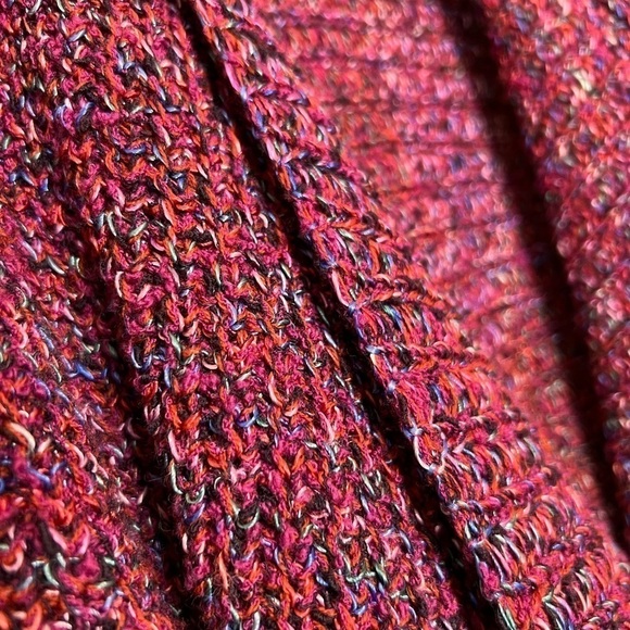 VINTAGE 90s MISSONI Multicolor Chunky Knit Shawl Collar Cardigan Sweater S - Picture 4 of 8